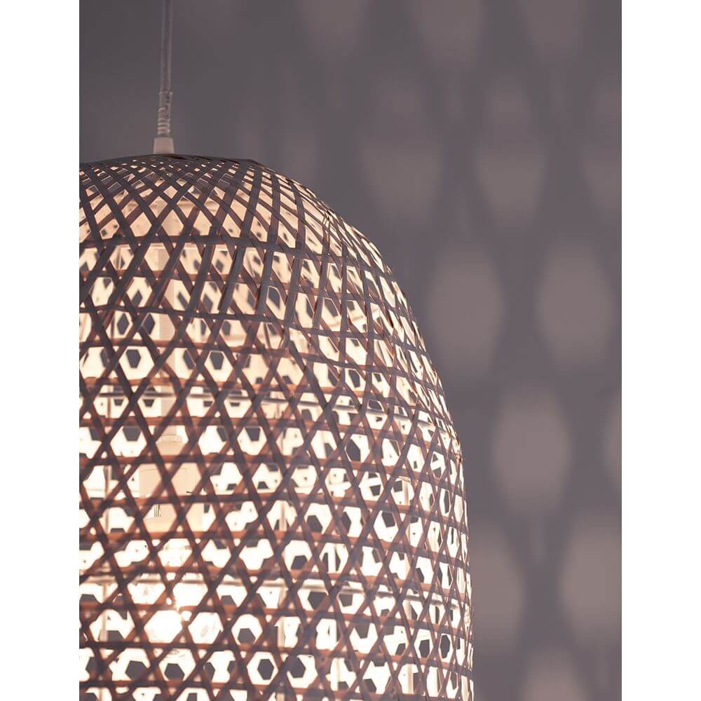 Aurora Pendellampe 58,5cm Naturbambus mit einzigartigem Design aus nachhaltigem Bambus.