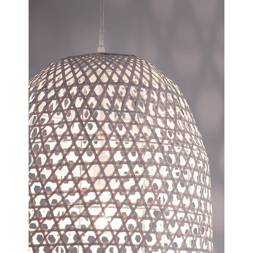 Aurora Pendellampe 58,5cm Naturbambus – elegante Leuchte aus nachhaltigem Bambus mit warmem Licht und modernem Design.