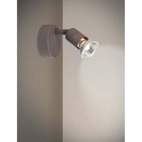 Bundvægspot: moderne metalvægspot i satin nikkel, justerbar spot ideel til soveværelset, lyskilde medfølger ikke