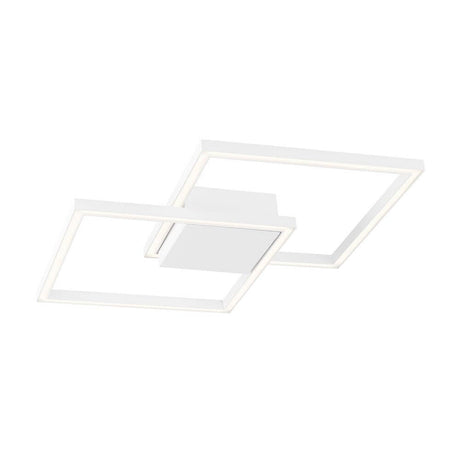 Bilbao LED plafonnier en métal au design moderne avec profil plat et carré.
