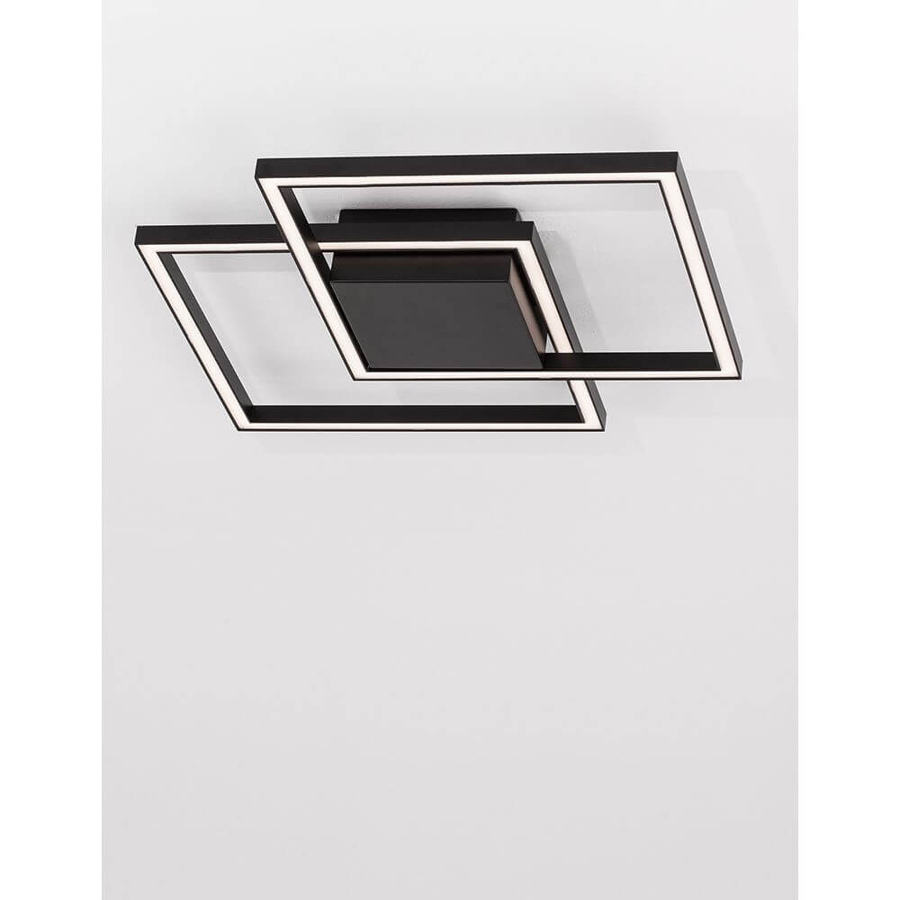 Bilbao LED Deckenlampe Metall in elegantem, quadratischem Design mit warmem Licht.