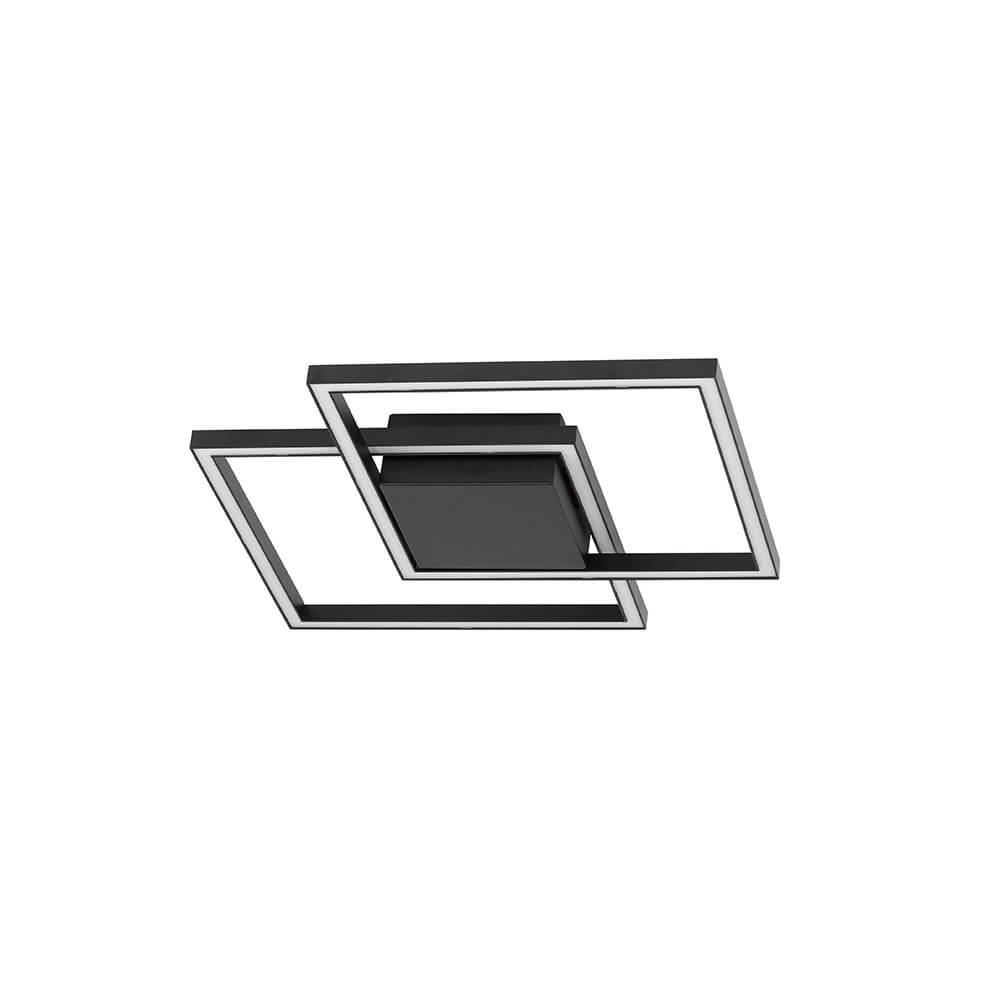 Bilbao LED Deckenlampe Metall in modernem Design mit quadratischem Profil für stilvolle Wohnräume.