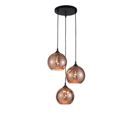 Blaze Glass Pendant Lampa 3-sławowa miedź