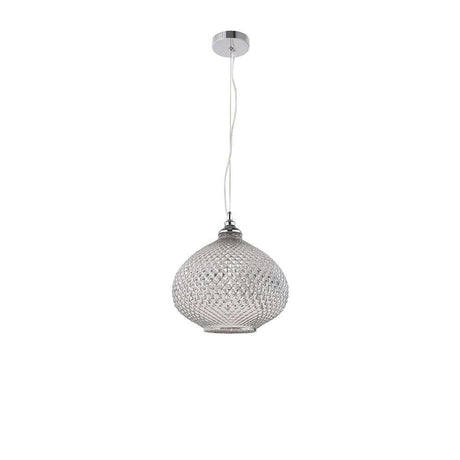 Boho Pendellampe Ø 28cm aus hochwertigem Glas und Metall in stilvollem Design