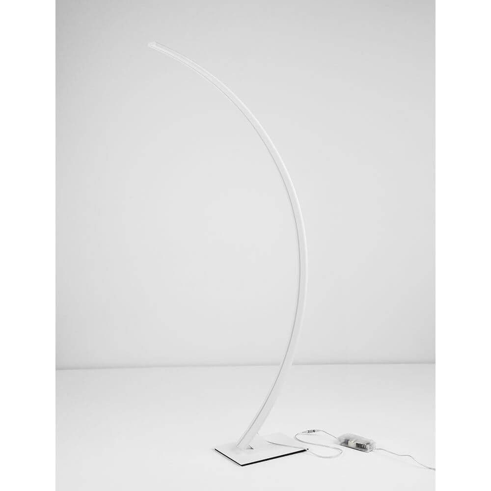 Breton LED Stehlampe 150cm, moderne Stehleuchte aus Aluminium mit dimmbarer LED-Beleuchtung.