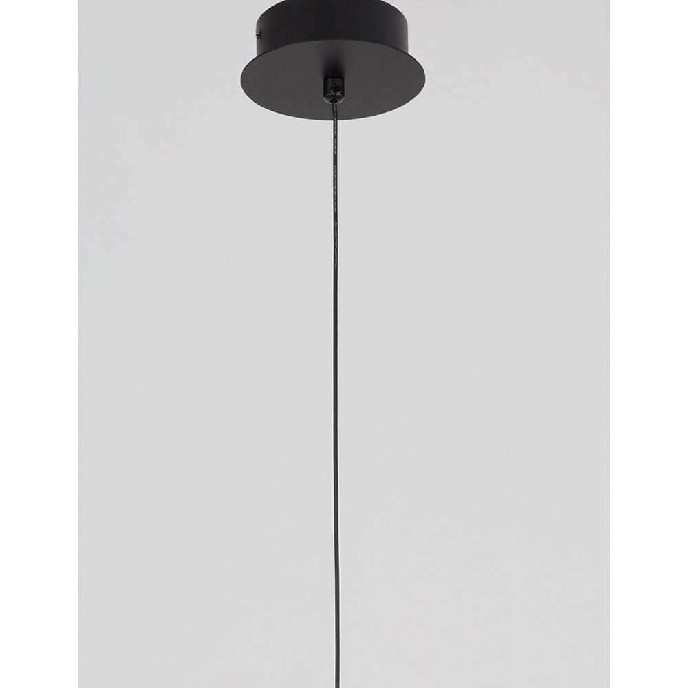 Nova Luce Cayo LED Pendellampe Metall Schwarz - Deckenmontage mit schwarzem Kabel