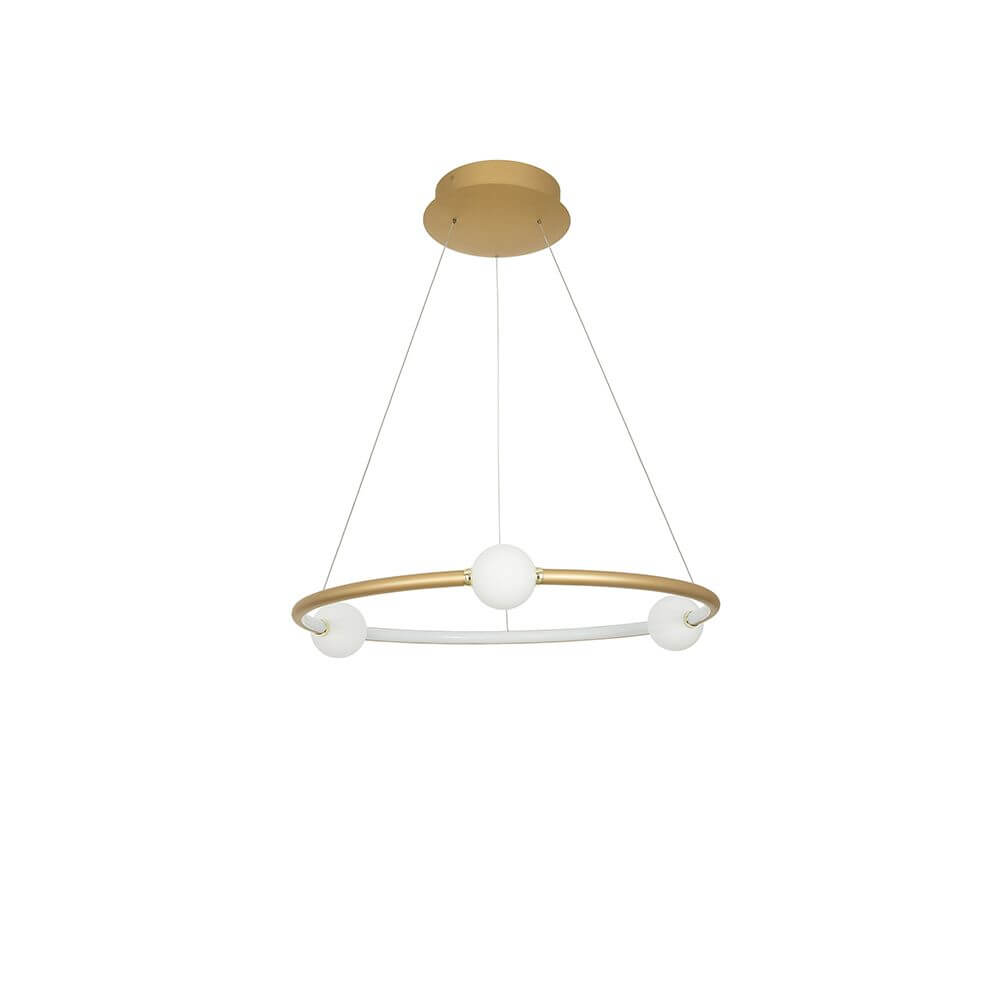 Celia LED Hängelampe Ø 64cm – moderne Aluminium-Glass Pendelleuchte in Weiß/Schwarz, eleganter Esszimmer-Hängeleuchte