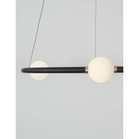 Celia LED Hängelampe Ø 64cm schwarz-weiß Aluminium-Glas Pendelleuchte modern über Esstisch