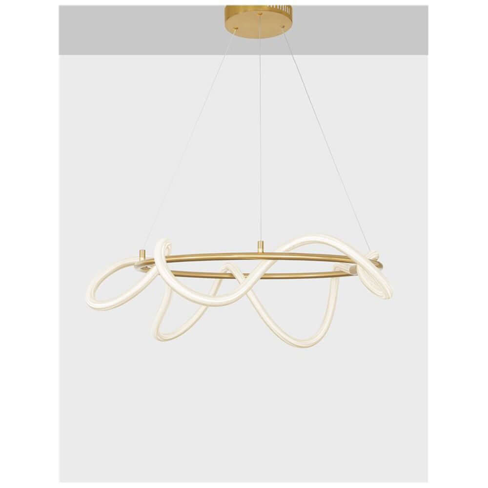 Cerelia LED Hängelampe Ø 60cm in modernem Design mit elegantem Metall- und Silikonlook.