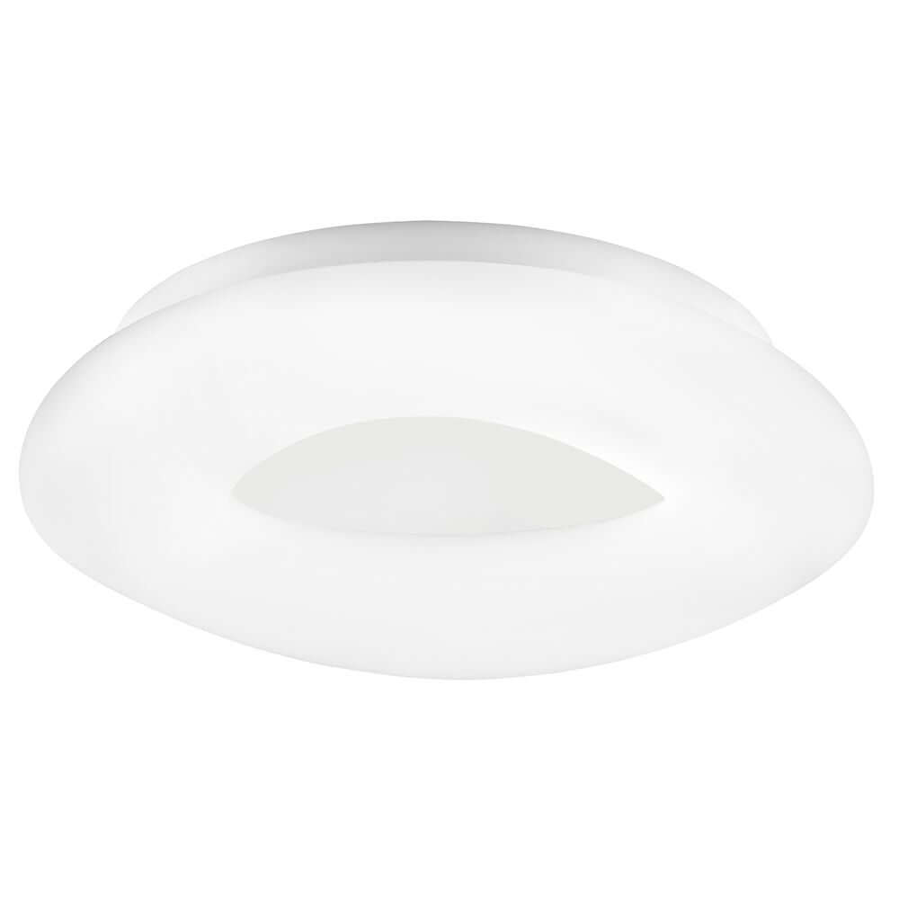 Cia LED Deckenlampe Acryl mit modernem, rundem Design und offenem Schirm in weiß.