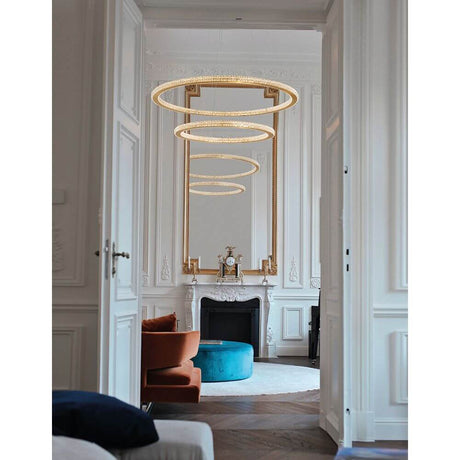 Nova Luce Cilion LED luminária pendente latão, ouro