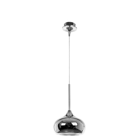 Cioto Pendelleuchte Ø 20cm Chrom - elegante Pendelleuchte aus verchromtem Metall mit dekorativem Schirm.
