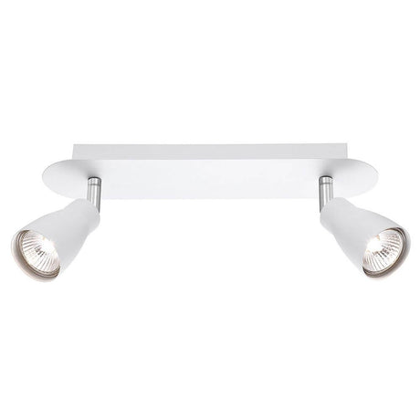Cono spotlights med 2 lyskilder, hvit - moderne spotlight med stilfullt design i matt hvitt aluminium.