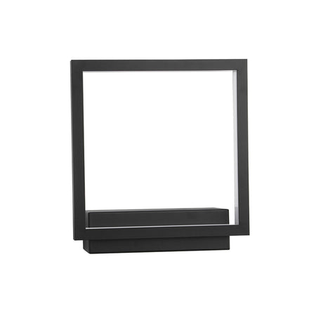 Nova Luce Cornice LED kvadratisk væglampe, sort aluminium, kvadratisk design, moderne væglampe