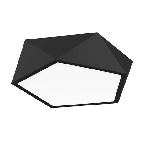 Darius Deckenlampe Metall in modernem, schlichten Design aus schwarzem Metall und Acryl.