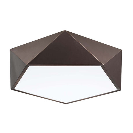 Darius Deckenlampe Metall in geometrischer Form mit mattem Finish und Acryl-Element.