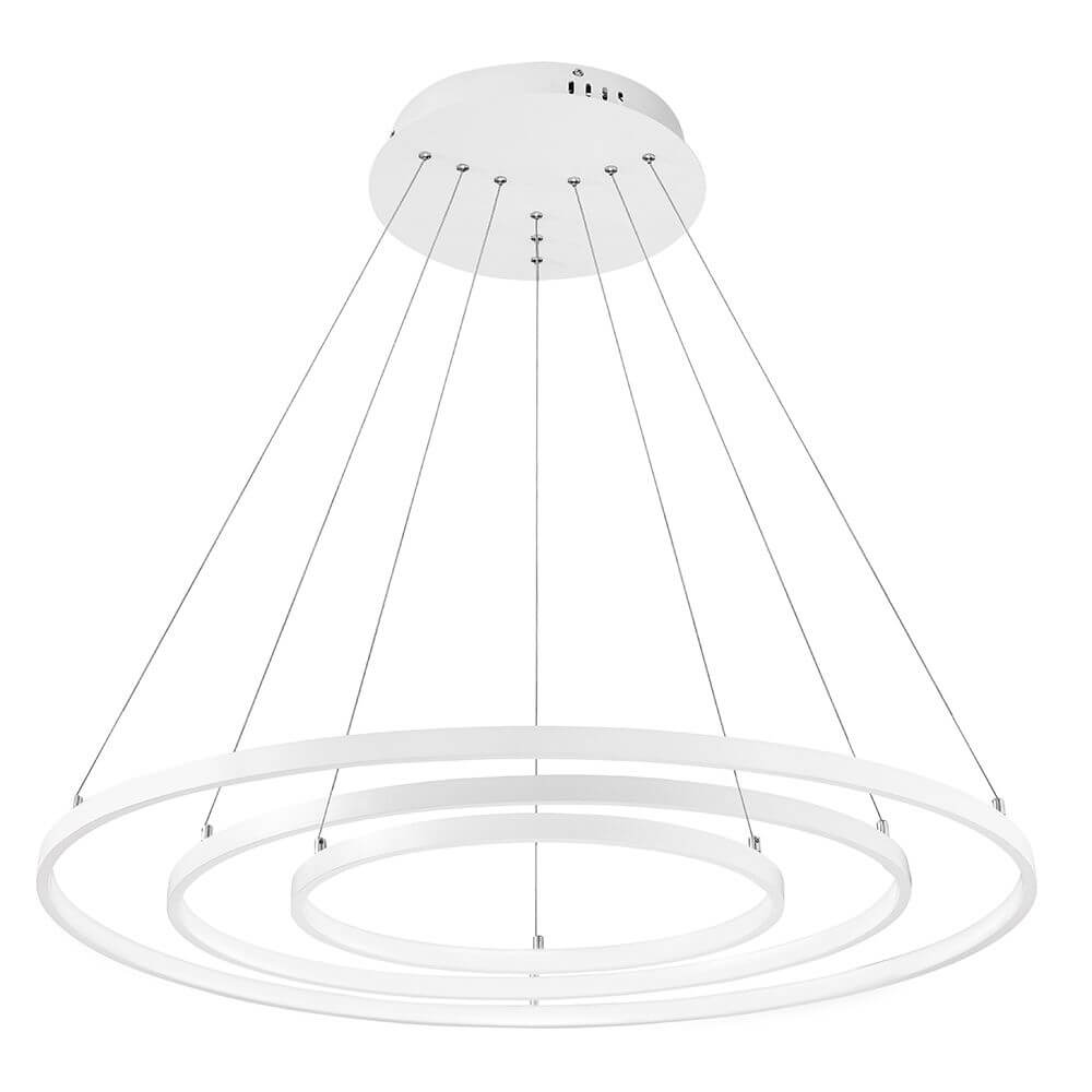Dea LED Hängelampe Weiß mit modernem, minimalistischem Design aus Aluminium und Acryl.