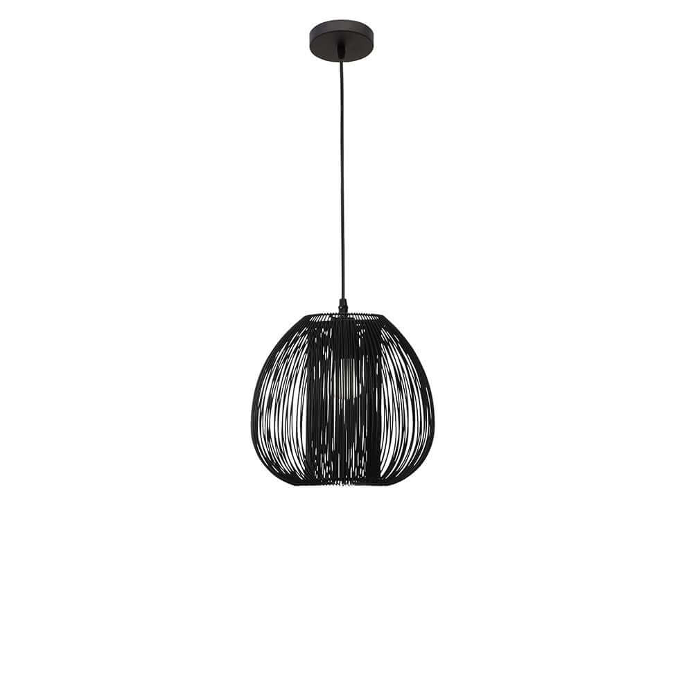 Desire Pendelleuchte Ø 28cm in Schwarz, modernes Design mit geschwungenen Linien, ideal für stilvolle Innenräume.