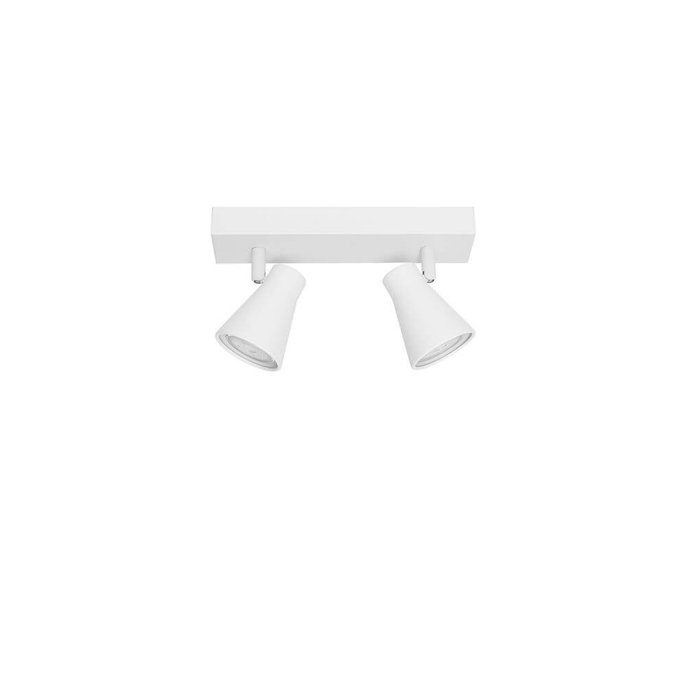 Dublin LED Balkenstrahler 2-flammig in modernem Design mit zwei drehbaren Strahlern für flexible Beleuchtung.