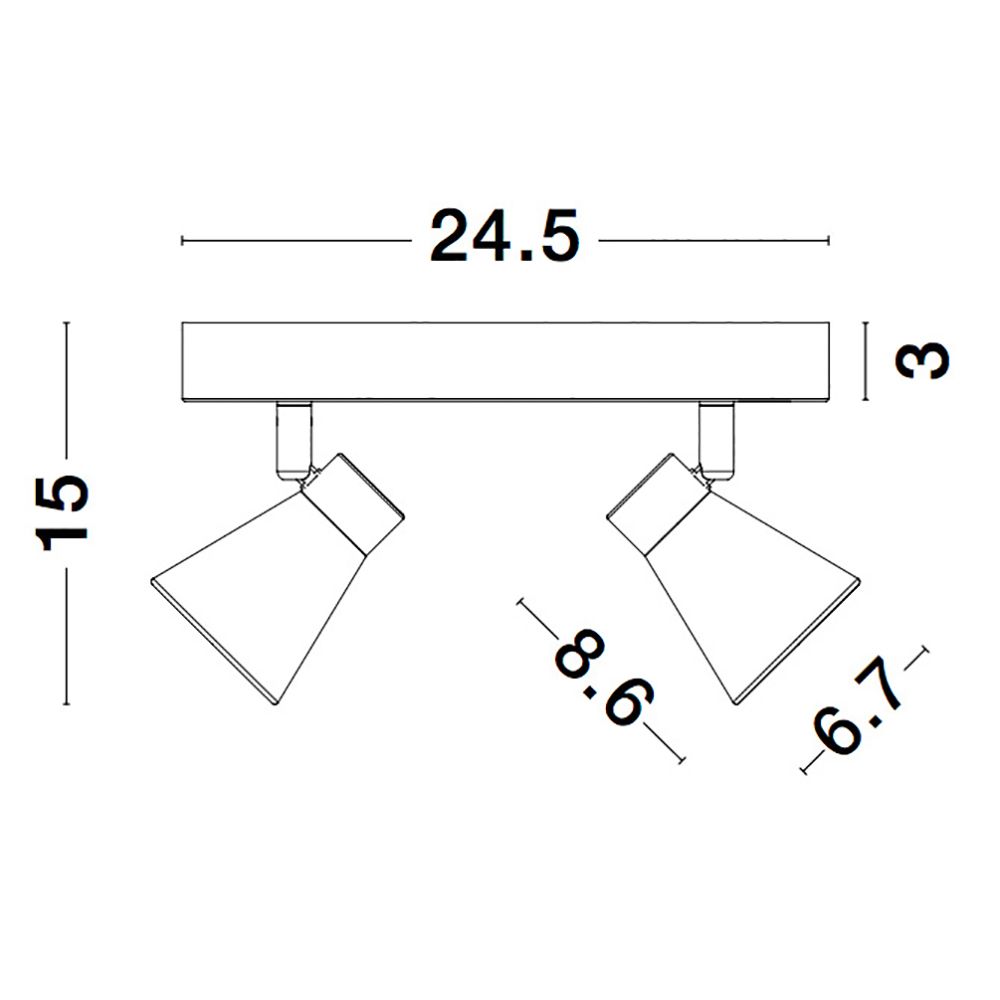 Foco de barra Dublin LED 2 luces