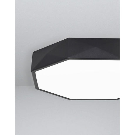 Eben LED Deckenlampe Ø 40cm in schwarzem, minimalistischen Design für moderne Wohnräume.