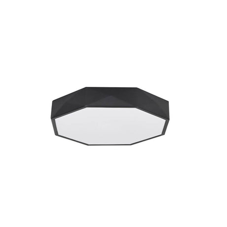 Eben LED Deckenlampe Ø 40cm in minimalistischer, schwarzer Geometrie für moderne Wohnräume.
