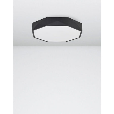 Eben LED plafonnier Ø 40 cm au design moderne noir pour des espaces de vie élégants.