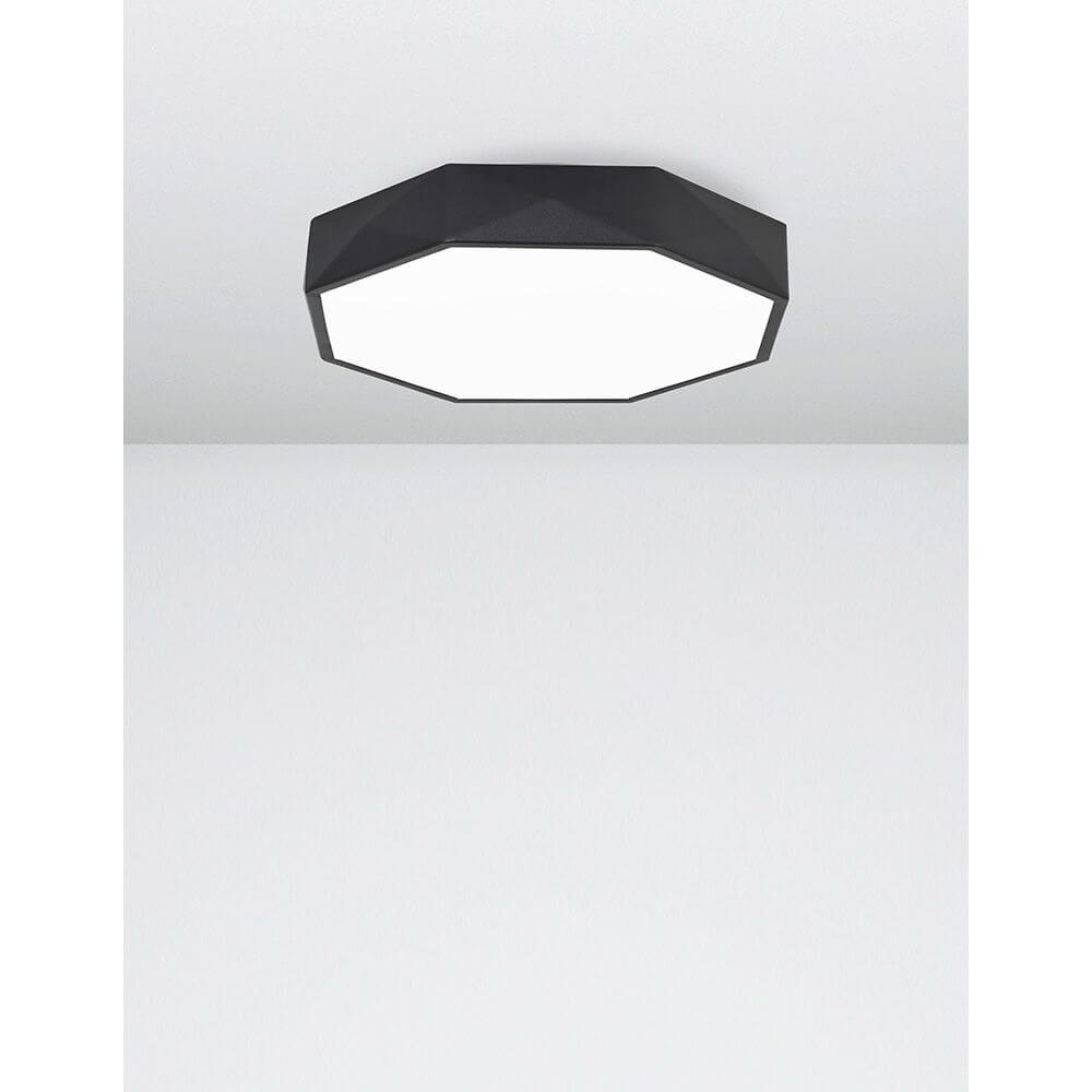 Eben LED Deckenlampe Ø 40cm in modernem, minimalistischem Design, ideal für verschiedene Wohnräume.