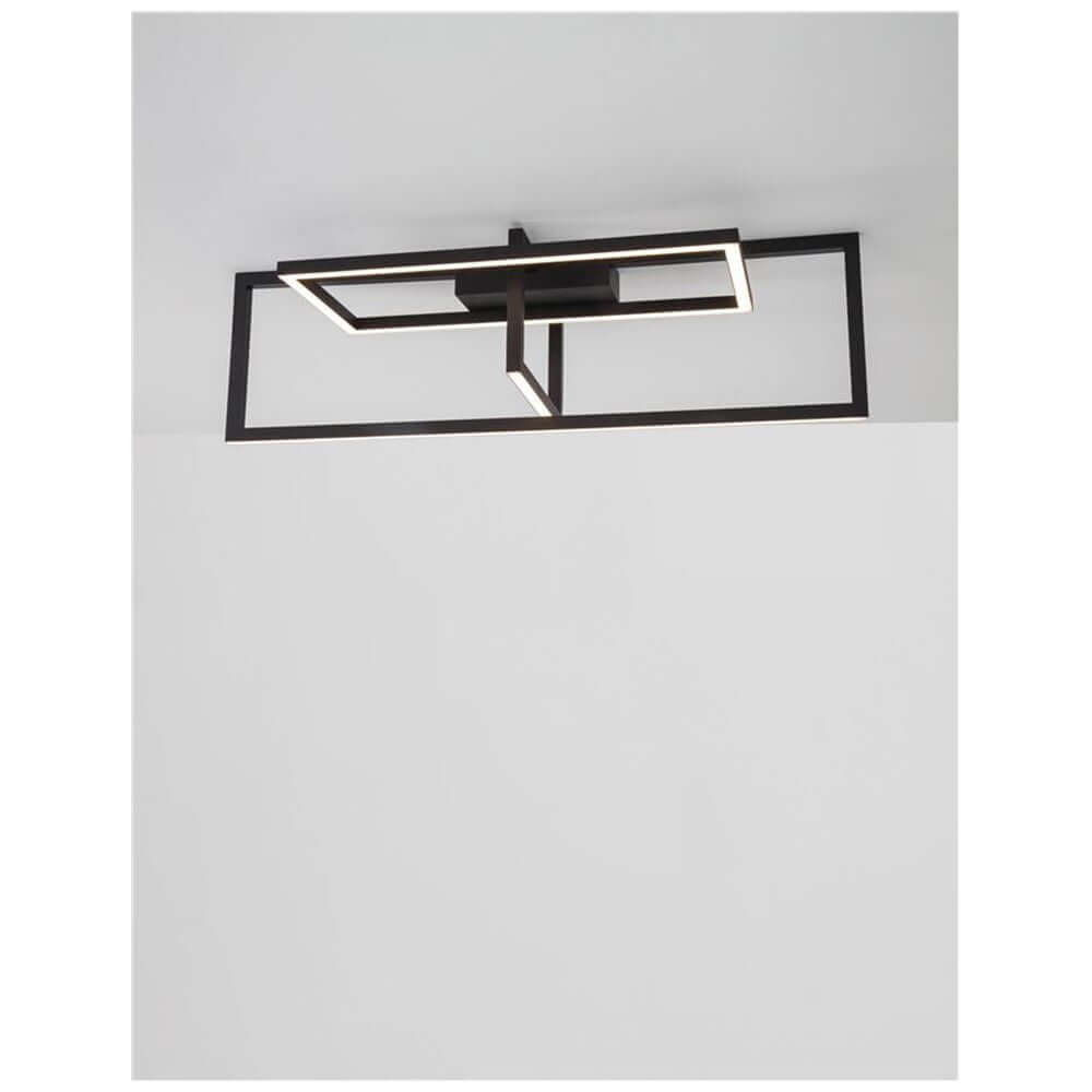 Edgar LED Deckenleuchte 91cm in modernem Design mit rechteckigen Formen und integrierter LED-Beleuchtung.