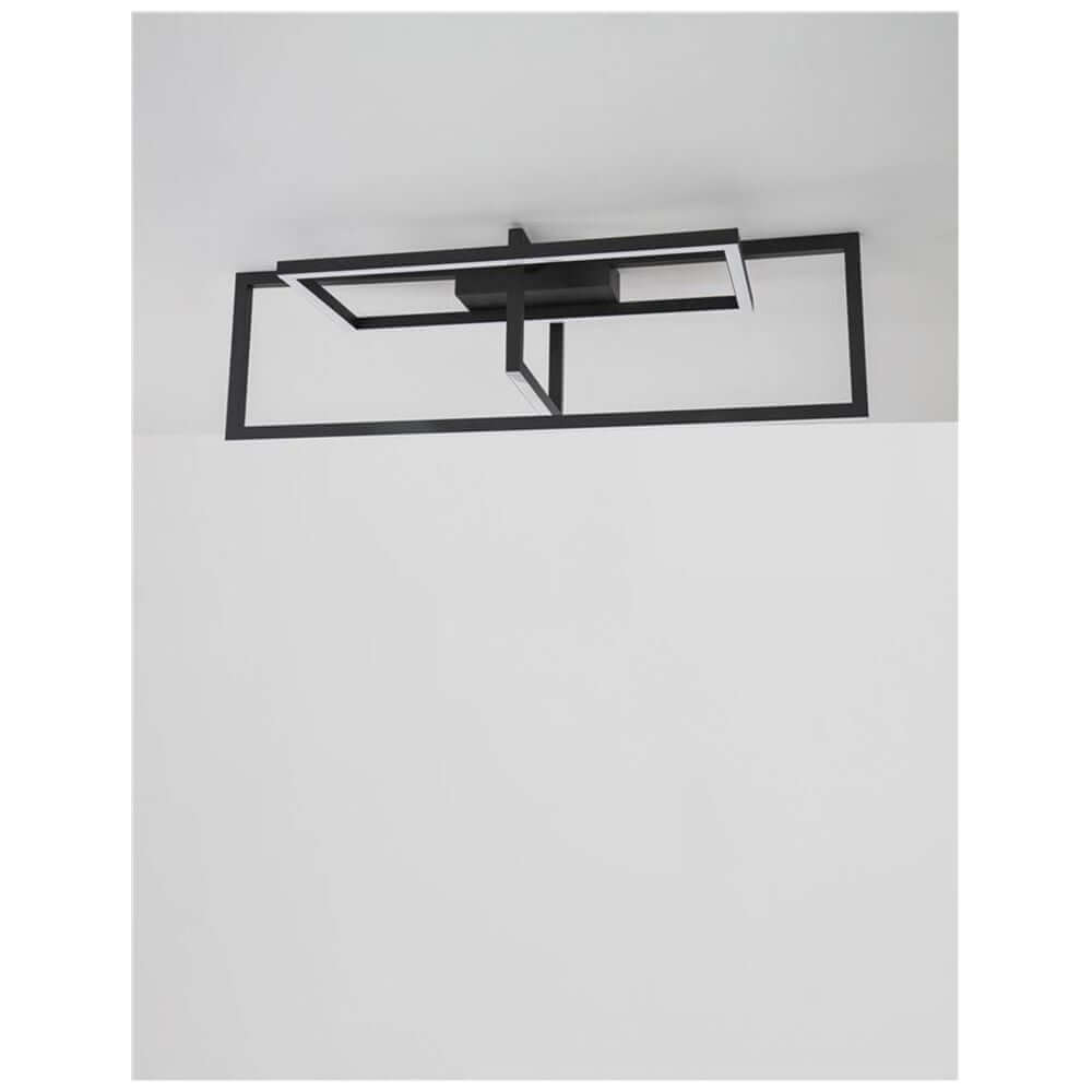 Edgar LED Deckenleuchte 91cm in modernem, minimalistischem Design aus Aluminium und Acryl.