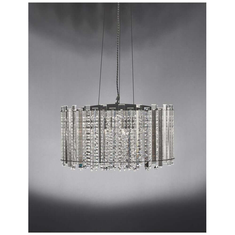 Element Kristall-Hängeleuchte Ø 41cm in modernem Design mit funkelnden Kristallen.
