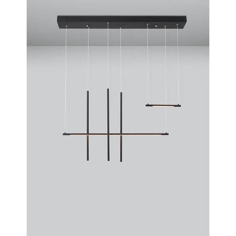 Lampada sospesa a led Elettra Black sabbioso