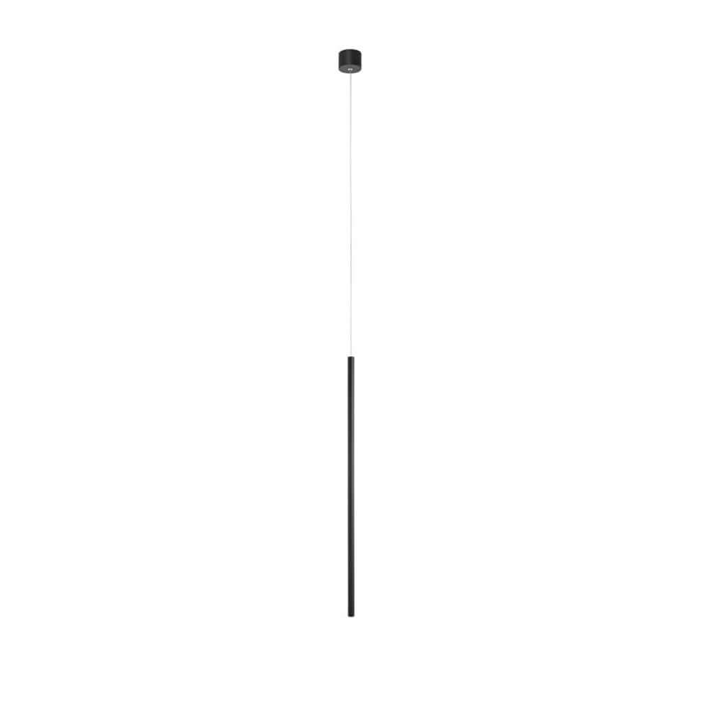 Elettra LED Pendellampe 60cm in schlankem Aluminium-Messinggold Design über Esstisch, moderne filigrane Hängeleuchte