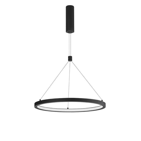 Alt Tag: Empatia LED hengelampe svart dimbar – moderne ringformet takpendel med integrert 35W LED, varm hvit, ideell over spisebord eller stue