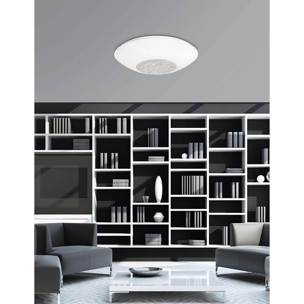 Era Glas-Deckenlampe Kristall Weiß