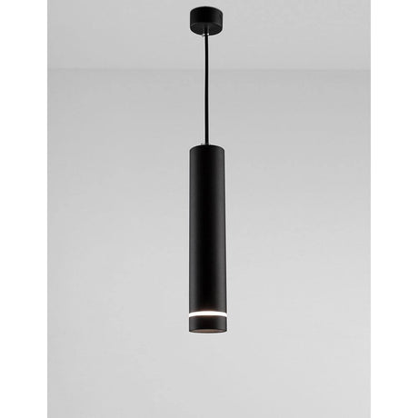 Esca Pendelleuchte schwarze zylindrische Hängelampe mit modernem Design