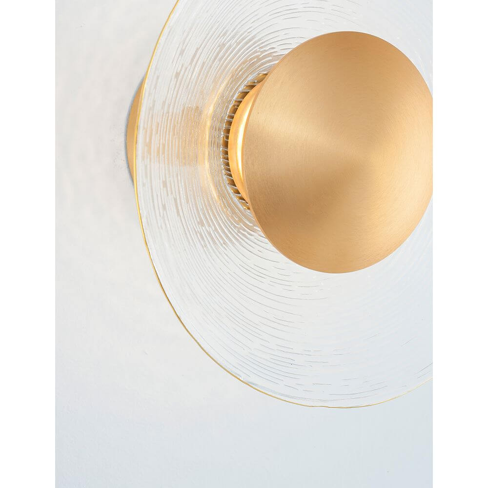 Nova Luce Esil LED Wandlampe Gold, Klar - modernes Design in Aluminium und Glas