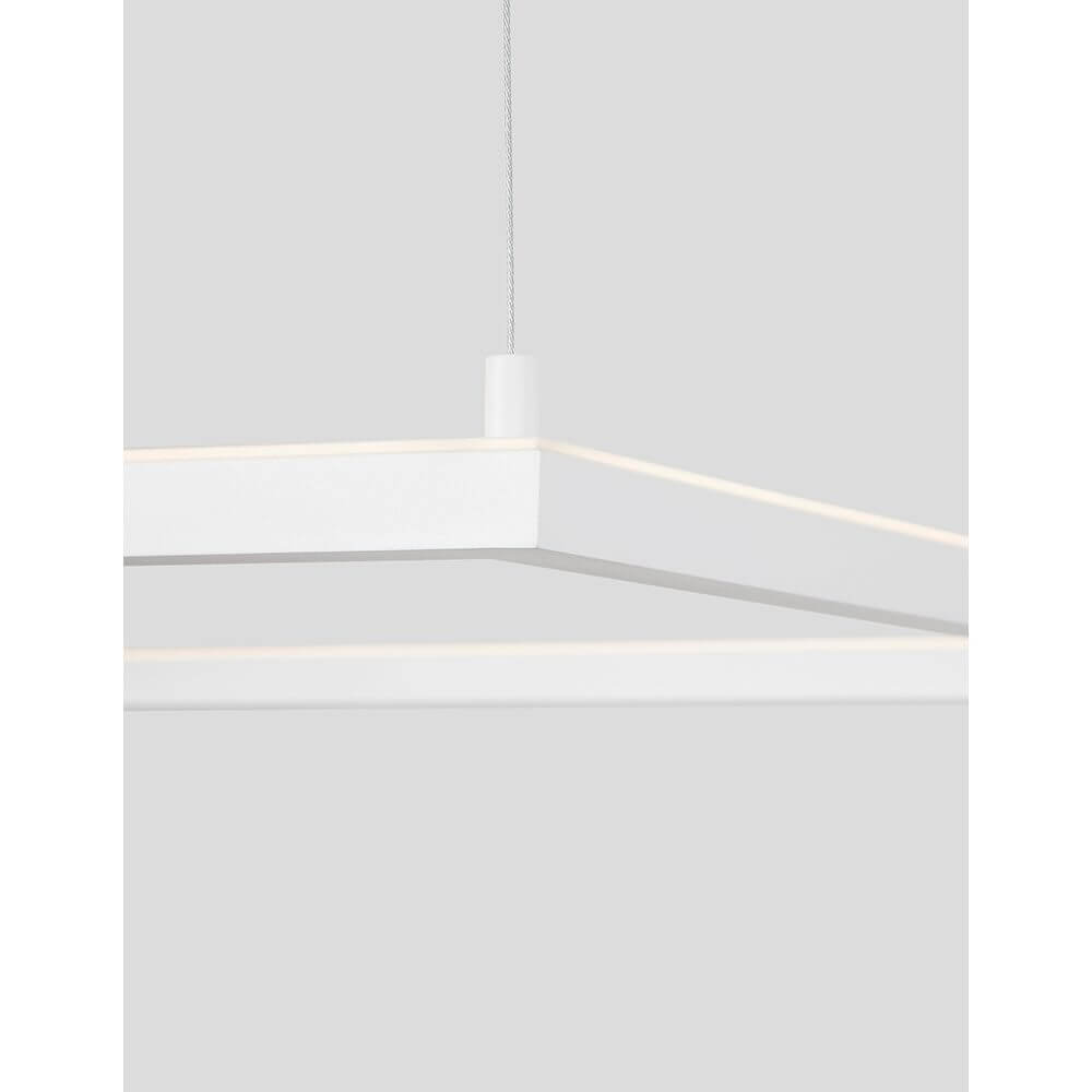 Eterna LED Hängelampe Quadratisch Weiß - moderne Deckenleuchte mit minimalistischem Design