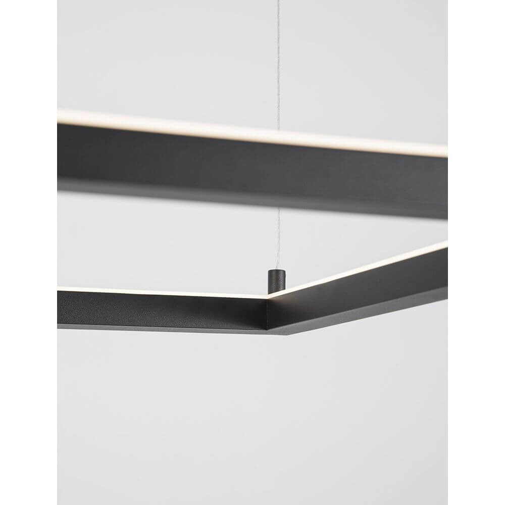 Eterna LED Hängeleuchte Metall Sandig-Schwarz in minimalistischem Design mit integriertem LED-Licht.