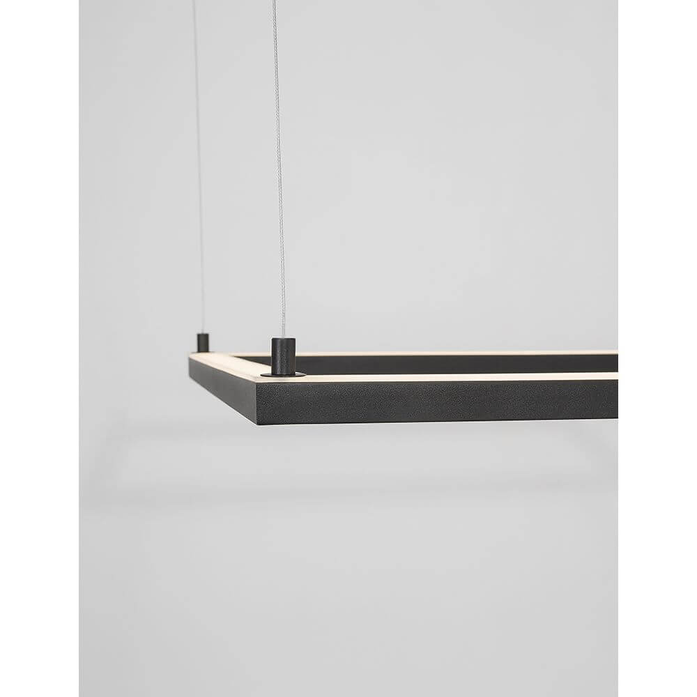 Eterna LED Hängeleuchte Metall Sandig-Schwarz im minimalistischen Design aus Aluminium und Acryl.