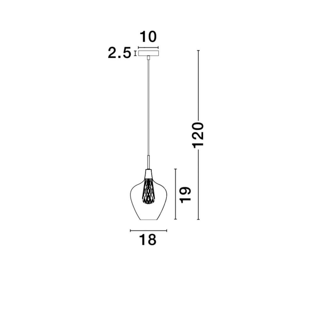 Filo Pendelleuchte Ø 18cm Glas Gold