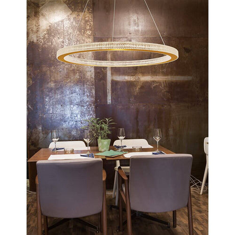 Fiore LED Hängelampe Ø 80cm, elegante LED-Pendelleuchte in Antik Gold für stilvolles warmes Licht