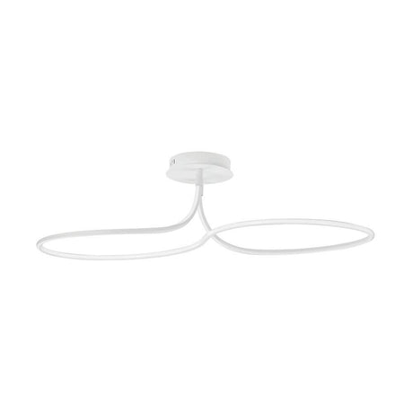 Plafonnier Fungo LED blanc avec un design élégant en aluminium et acrylique pour les intérieurs modernes.
