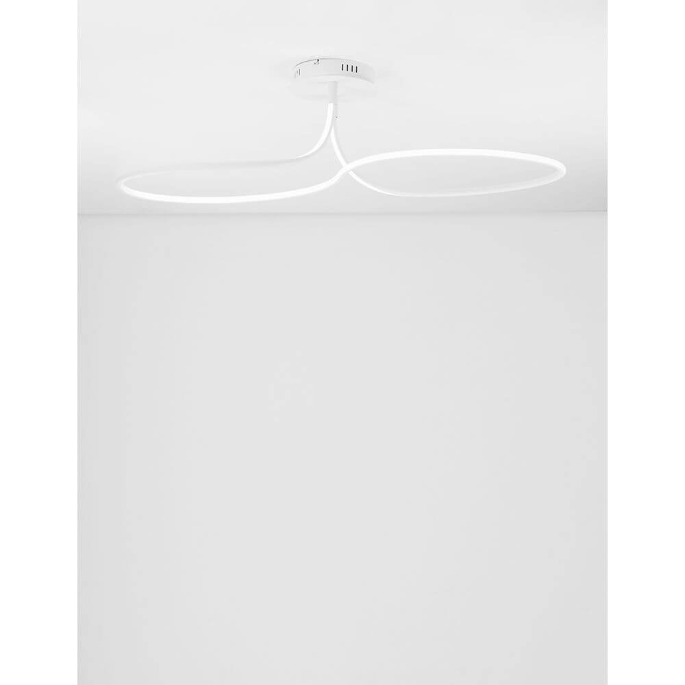 Fungo LED Deckenlampe Weiß - moderne Deckenlampe mit elegantem Design aus Aluminium und Acryl