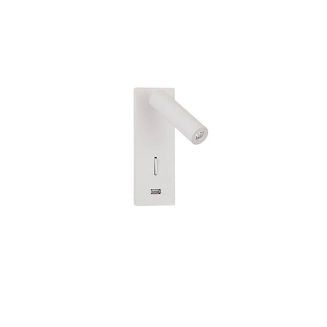 Fuse LED Wandlampe mit USB in minimalistischem Design und warmweißem Licht.