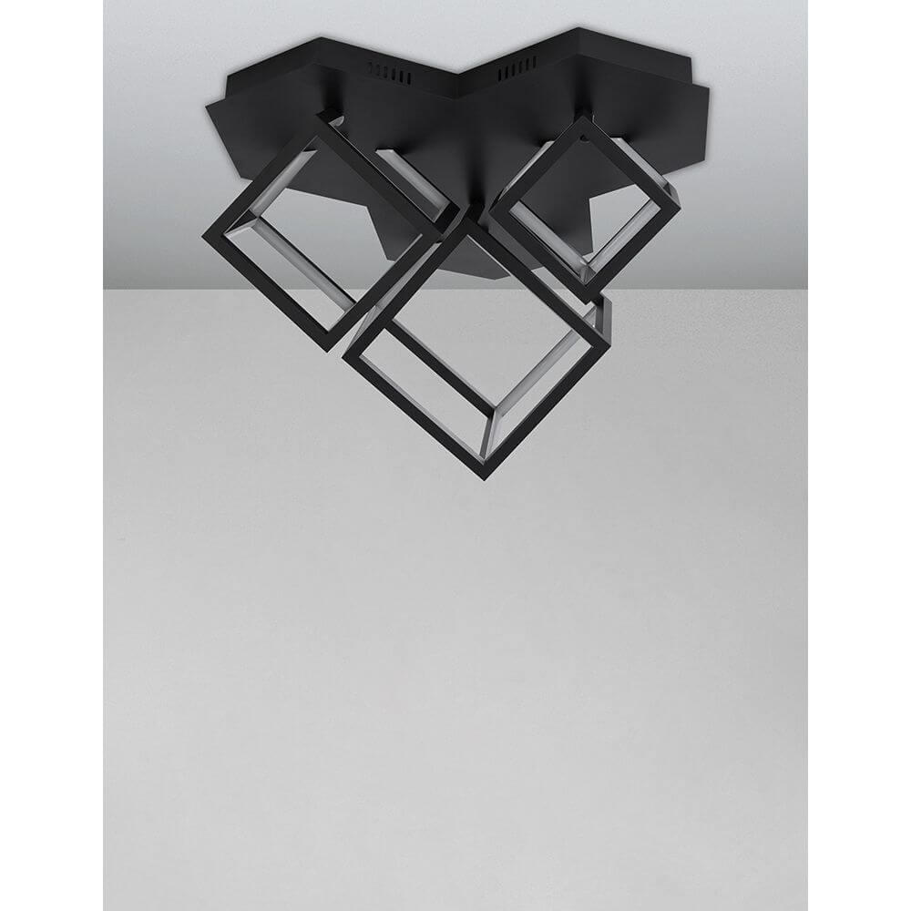 Gabbia LED Deckenleuchte mit modernem Design aus Aluminium und Silikon, ideal für Wohnzimmer und Schlafzimmer.