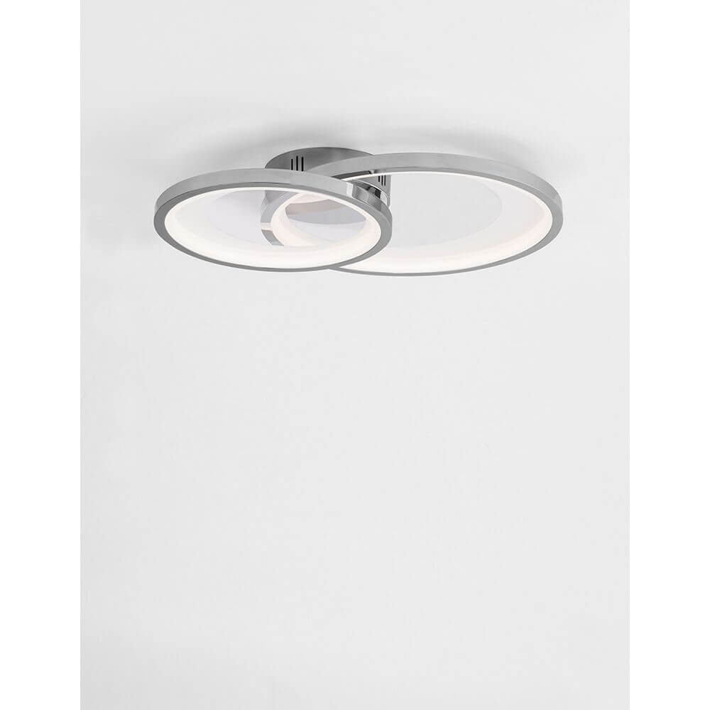 Nova Luce Galaxy LED Deckenlampe Chrom mit modernem, minimalistischem Design und schöner Lichtverteilung.