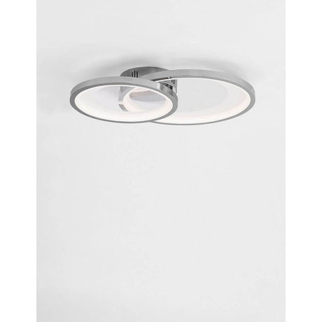Nova Luce Galaxy LED plafonnier chromé au design moderne et minimaliste et à la belle répartition de la lumière.