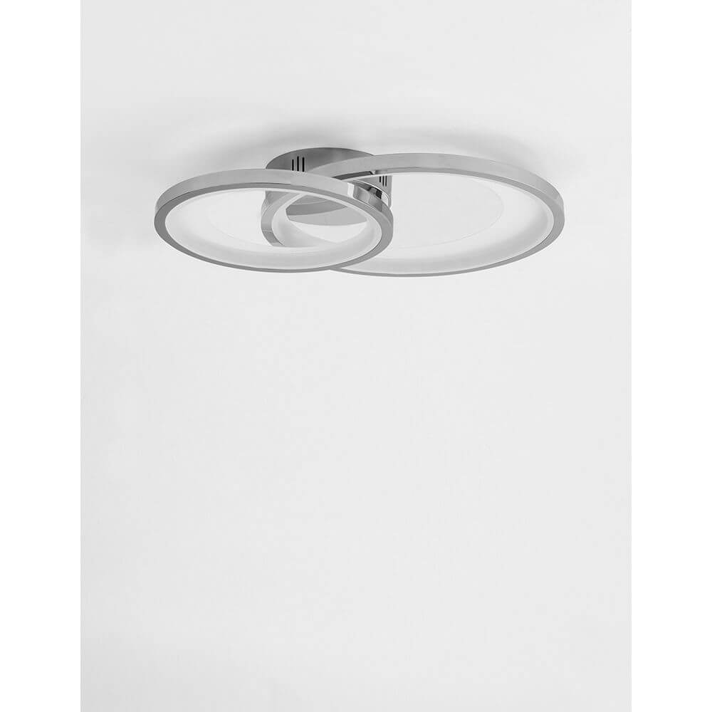 Nova Luce Galaxy LED Deckenlampe Chrom mit modernem Design und guter Lichtverteilung.