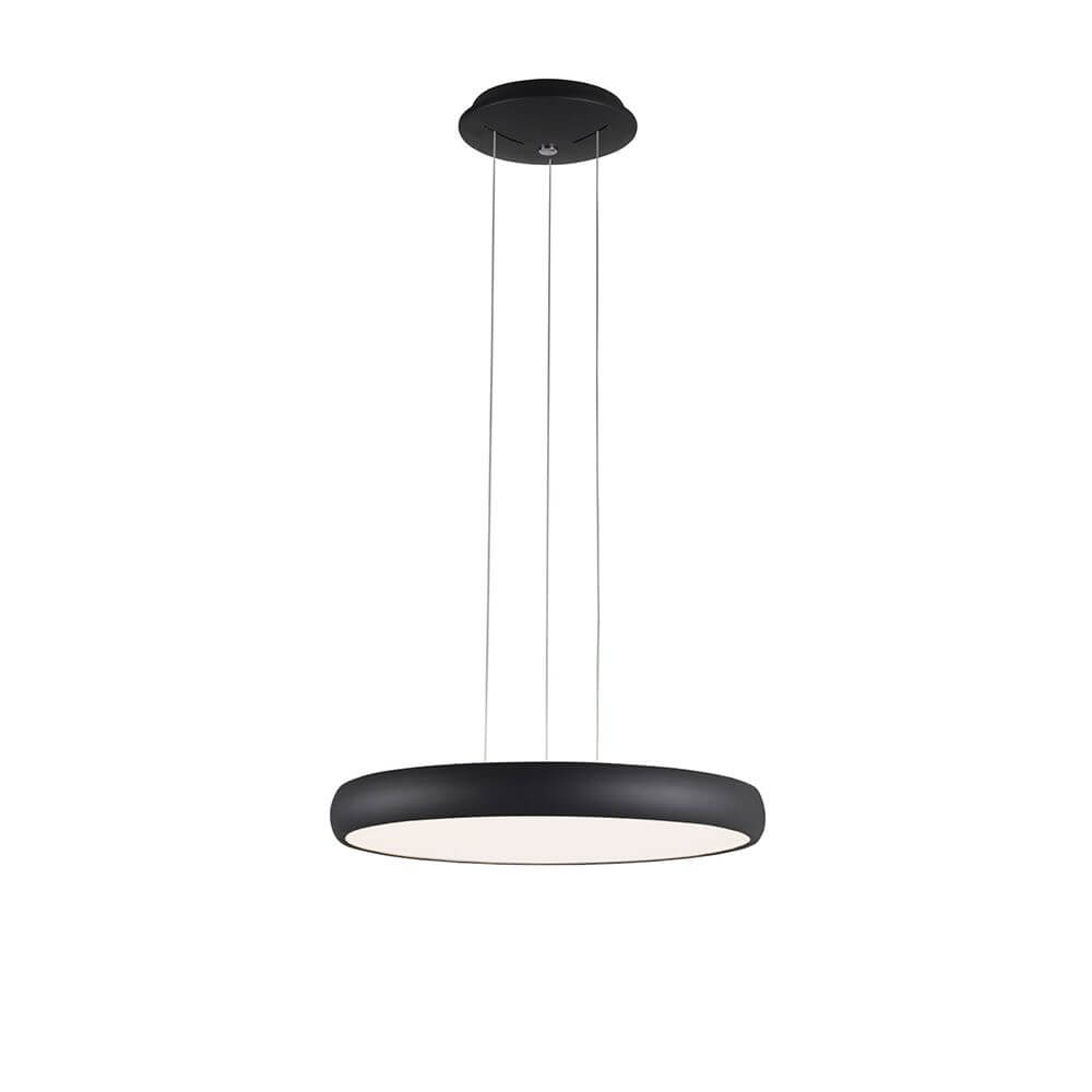 Gap LED Hängelampe Ø 51cm in modernem design, minimalistisch mit schwarzem Rahmen und weißem Licht.